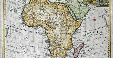 1784 41 Carta Generale Dell Africa  Guillaume De L' Isle  Giambattista Albrizzi1742