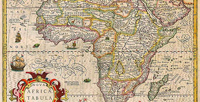 1788 5 Nova Africae Tabula Auctore Jodoco Hondio- Mercator- Hondius 1609