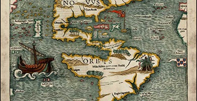 1795 1 Novae Insulae X V I I Nova Tabula  Sebastian Munster 1542