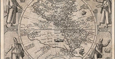 1805 9a America Sive Novus Orbis Respectu Europaeorum Inferior Globi Terrestris Pars  Theodore De Bry 1596a