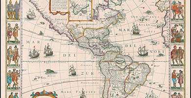 1810 12 Willem Janszoon Blaeu  Americea Nova Tabulac.1640a