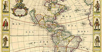 1812 14 F. De Wit  Nova Totius Americae 1660