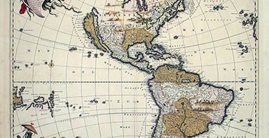 1815 17 Novissimaet Accuratissima Septentrionalisac Meridionalis Americae- Frederick De Wit1670