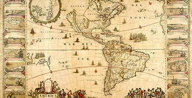 1830 29 N O V A E T A C C U R A T A T O T I U S A M E R I C A E T A B U L A  F.de Wit 1700