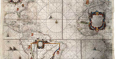 1833 5 W E S T I N D I S C H E P A S K A E R T- Willem Blaeu1625