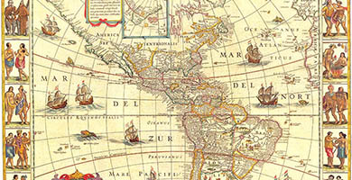 1835 7 A M E R I C A E N O V A T A B U L A G. Blaeuw1635