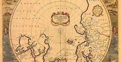 1861 11 Poli Arcticiet Circumiacentium Terrarum Descriptio Novissima- F.de Wit1676