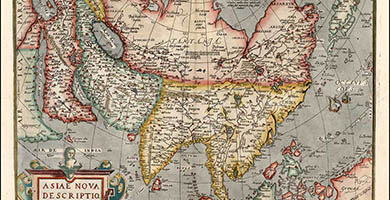 1881  Asiae Nova Descriptio  Abraham Ortelius 1575