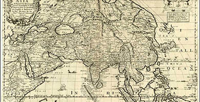 1883  A Generall Mappof Asia  R. Blome 1669