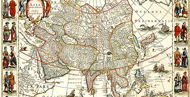 1888  Asia Noviter Delineata  Guiljelmo Blaeuw 1630