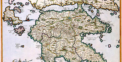 5616  P E L O P O N- N E S V Ssive M O R E A  Johann Wilhelm Lauremberg 1654