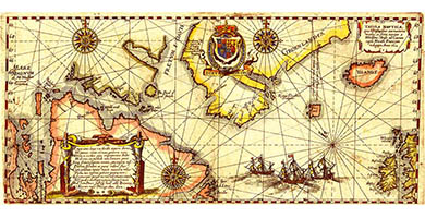 2085  B-001 Tabula Navtica  Theodore De Bry 1613