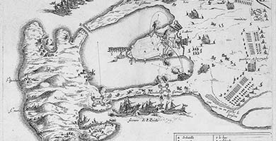 2341  Pland' Orbetello...assiÃ©gÃ©e...le12demay1646  Lagniet  Jacques