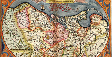 2392  R-050 G E R M A N I A E I N F E R I O R I S Abraham Ortelius1570