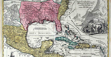 2434  Regni Mexicaniseu Novae Hispaniae Ludovicianae- Johann Baptist Homannc.1730