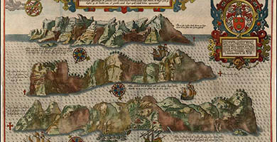 2054  Veraeffigiesetdelineatio Insulae Sanctae Helenaequa Ortum Occasium  Jan Huygen Van Linschoten 1596