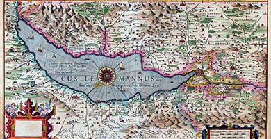 2197  Lake Geneva&surroundingregionof Switzerland- G. Genevensi1613