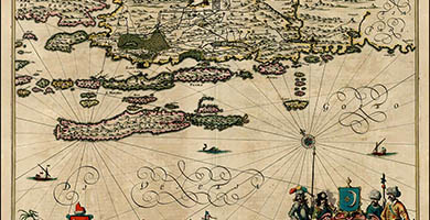 2185  Iadera  Sicumet Aenonavulgo Zara  Sibenicoet Nonacum Insulis Adjacentibusin Parte Dalmatiae Bor  Jan Janssonius 1650