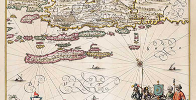 2186  Iadera  Sicumet Aenonavulgo Zara  Sibenicoet Nonacum Insulis Adjacentibusin Parte Dalmatiae Bor  Jan Janssonius 1650 X