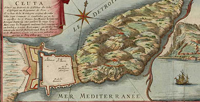 2256  Nicolas_de_fer_1727_ceuta_b