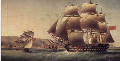 4882  Ship British Man O War Ca1810 Butterworth