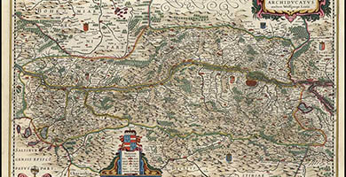 2471  Austria Archiducatusauctore Wolfgango Lazio  Willem Janszoon Blaeu 1634
