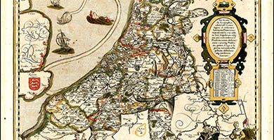 2489  Leo Belgicus  Peter Van Den Keere 1617