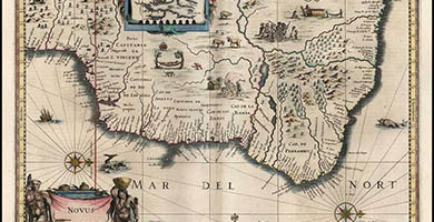 2495  Novus Brasiliae Typus  Willem Janszoon Blaeu 1634