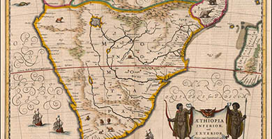 2535  Aethiopia Inferiorvel Exterior  Jan Jansson 1636