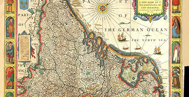 2677  A New Mapof Low Germanie1654