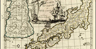 2614  Carte Du Japonetdela Coree  George Louis Le Rouge 1748