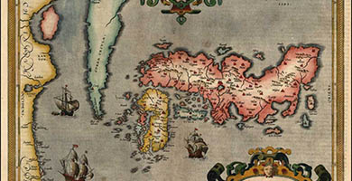 2617  Iaponiae Insulae Descriptio Ludoico Teiseraauctore  Abraham Ortelius 1595