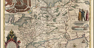 2704 2 Tabula Russiae  J. Bleau 1645