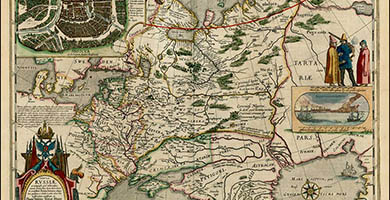 2710 2c Tabula Russiaeexautographo  Willem Janszoon Blaeu 1630