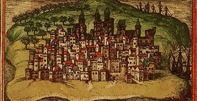 3607  G028 Mombasa- Mombaza Braun& Hogenberg1558