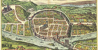 4349  Saintes  Braun& Hogenberg