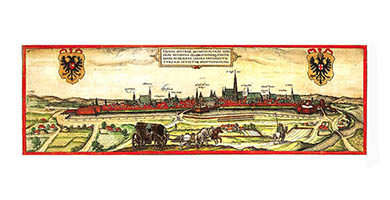 2884  Viennae Austriae  Braun& Hogenberg 1572a