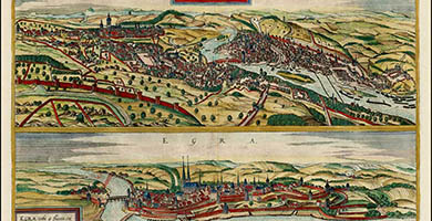 3485  Pragueandof Egra from Braun& Hogenberg's Civitas Orbis Terraruminfirstissuedin1588