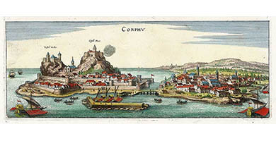 3671  Corphu  Matthaus Merian 1638