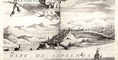 3734  Pilos- Nauarino Cittae Fortezzadella Morea  Vincenzo Coronelli 1686