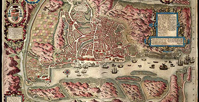 3897  G I N D-007 A Goae Indiae Orientalis- I. H.van Linschoten1595
