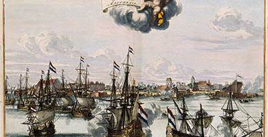 3900  Kochi  Overwinninghvande Stadt Cotchinopde Kustvan Mallabaer ( Victoryover Kochionthecoastof Malabar)  Coenraet Decker 1682