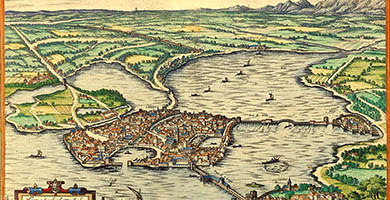 3940  G I T013mantova-mantua1573 Braun& Hogenberg