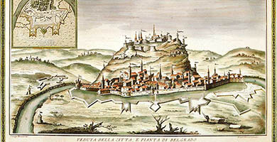 5244 9 Vedutadella Citta Belgrado Wernaild Giuseppe1696