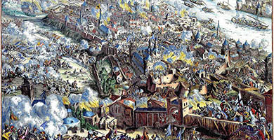 5269 7 Belgradometsynslotenvoorsteedenstormender6sept  Romeynde Hooghe 1688