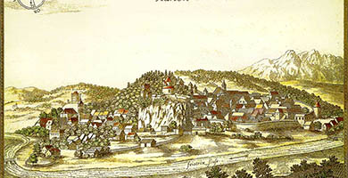 4395 3 Kamnik 30x21 5 Stein  Janez Vajkard Valvasor 1679