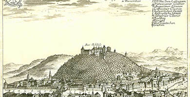 4400 6 Ljubljana 30x20 Laybach  Janez Vajkard Valvasor 1679