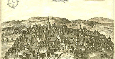 4403 8 Novo Mesto  Rudolphswert  Janez Vajkard Valvasor 1679