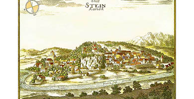 4412 3 Kamnik 35x25 Stein  Janez Vajkard Valvasor 1679