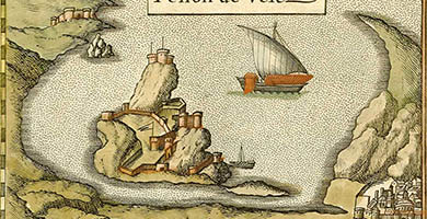 4540  G S P-031 Penionde Velezdela Gomera G. Mercator& J. Hondius1630
